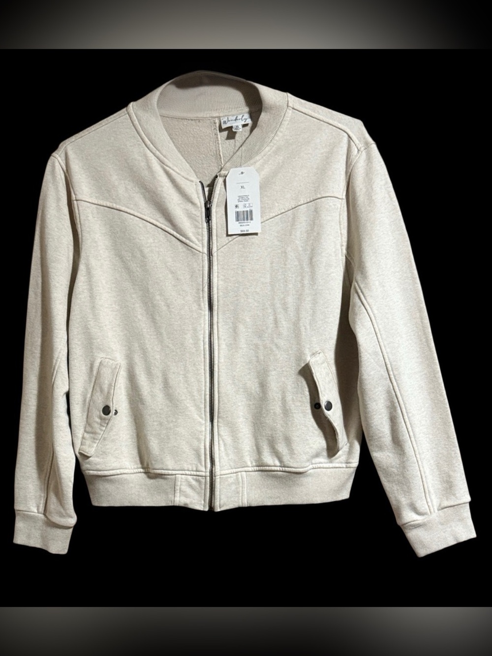 NWT Wonderly Bomber Jacket Oatmeal Heather - Size XL